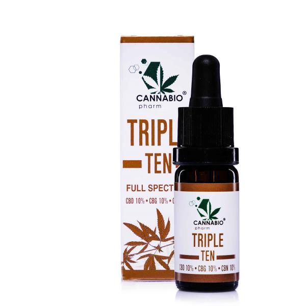 CANNABIOpharm TRIPLE TEN- CBD 10%-CBG 10%-CBN 10% CANNABIOpharm TRIPLE TEN- CBD 10%-CBG 10%-CBN 10%
