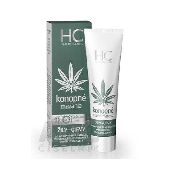 Health culture Konopné mazanie ŽILY-CIEVY 75ml
